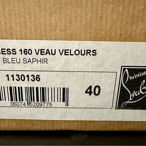 Christian Louboutin Womens Suede Daffodile Slip-On Heels Bleu Saphir Size 9.5 - Picture 5 of 9